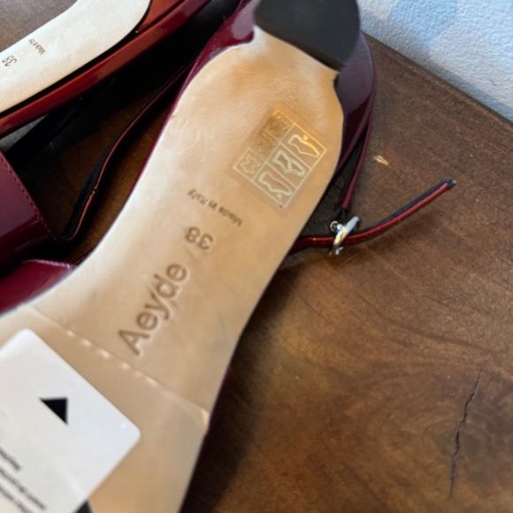 💎 AEYDE 💎  Catrina pumps Rouge High Gloss 38 EU/7 US - Picture 8 of 16